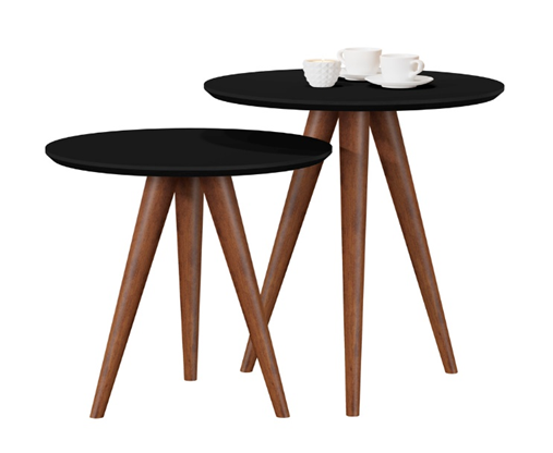 [8003] MESA DE APOIO LUXO PRETO FOSC