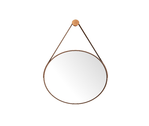[JB-9740] ESPELHO JB CASTANHEIRA LUXO 50CM CASTANHO