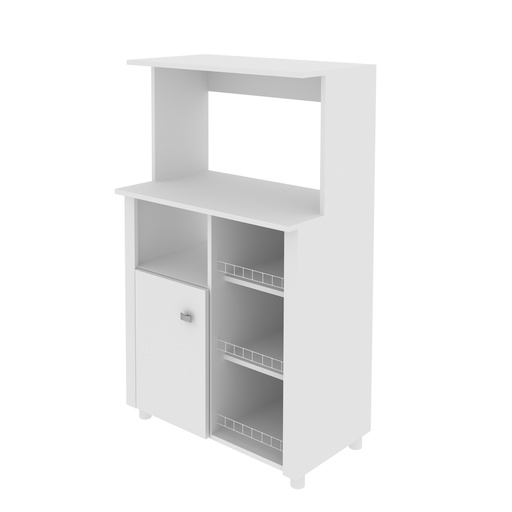 [BF3204.0001] STORAGE CABINET W/ DOOR & 3 METAL SHELVES WHITE