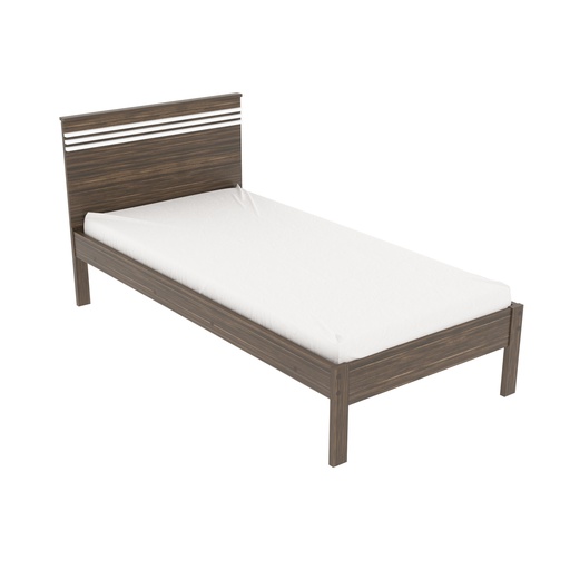 [CM8010.0001] SINGLE BED CM-8010 WALNUT/WHITE