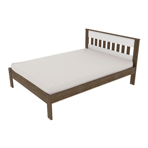[CM8007.0001] DOUBLE BED CM8007 WALNUT/ WHITE