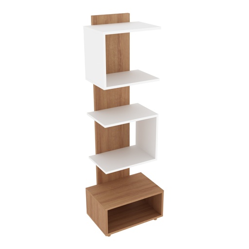[E1727.0001] BOOKCASE ALMOND/WHITE