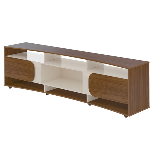 [4502] ELEGANCE TV STAND - CEDAR/ OFF WHITE