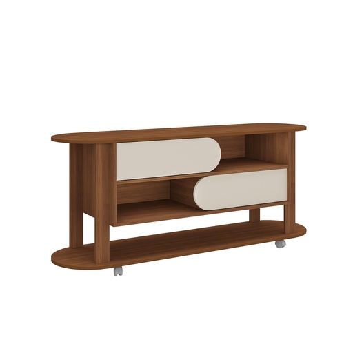 [4617] MUNDI TV STAND - CEDAR/ OFF WHITE