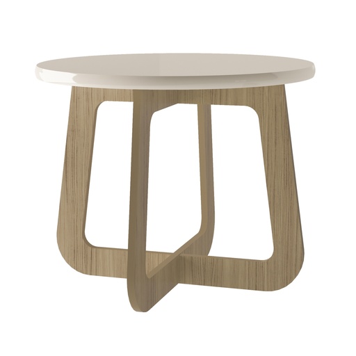 [4551] JASMIN COFFEE TABLE - OFF WHITE / OAK