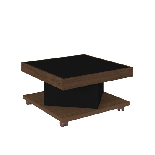 [1208] SAARA COFFEE TABLE - WALNUT / BLACK