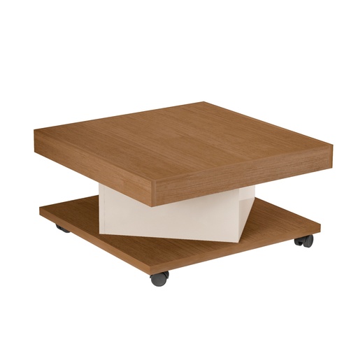 [4614] SAARA COFFEE TABLE - CHERRY / OFF WHITE