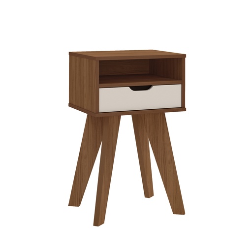 [4514] VIP END TABLE - CEDAR / OFF WHITE