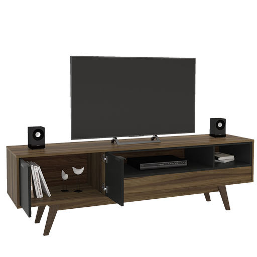 [170694] RACK DETROIT MDP NEW WALNUT BLACK BP