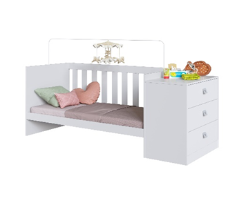 [BE012 BR] BABY CRIB ACONCHEGO White